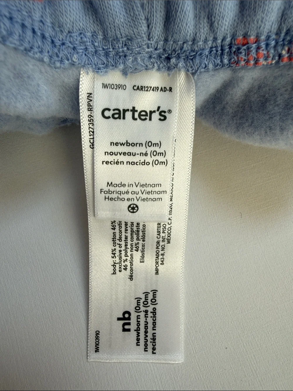 {Carter’s} Blue Floral Jogger Sweatpants